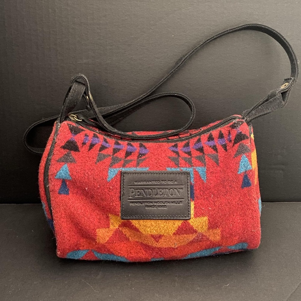 Small Wool Pendleton Shoulder Bag
